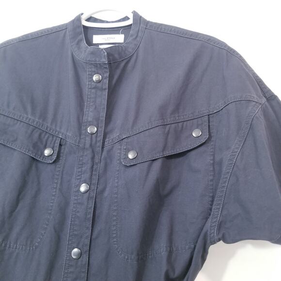 Isabel Marant Etoile Black Utility Zolina Dress Belted Multi Pockets Mini Dress - Picture 15 of 16